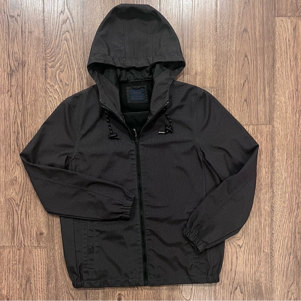 Nomad Hooded Zip Up Jacket with Pockets EUC Fleece Lined Charcoal Medium